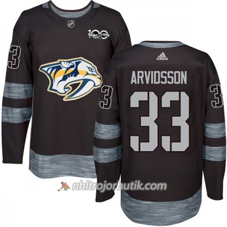 Män Ishockey Nashville Predators Tröja Viktor Arvidsson 33 1917-2017 100th Anniversary Adidas Svart Authentic